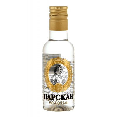 Водка Царская Золотая, 0.05 л Водка Царская Золотая, 0.05 л