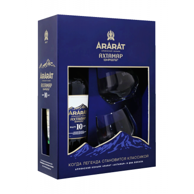 Коньяк Ararat Akhtamar 10 лет, с двумя бокалами Коньяк Ararat Akhtamar 10 лет, с двумя бокалами